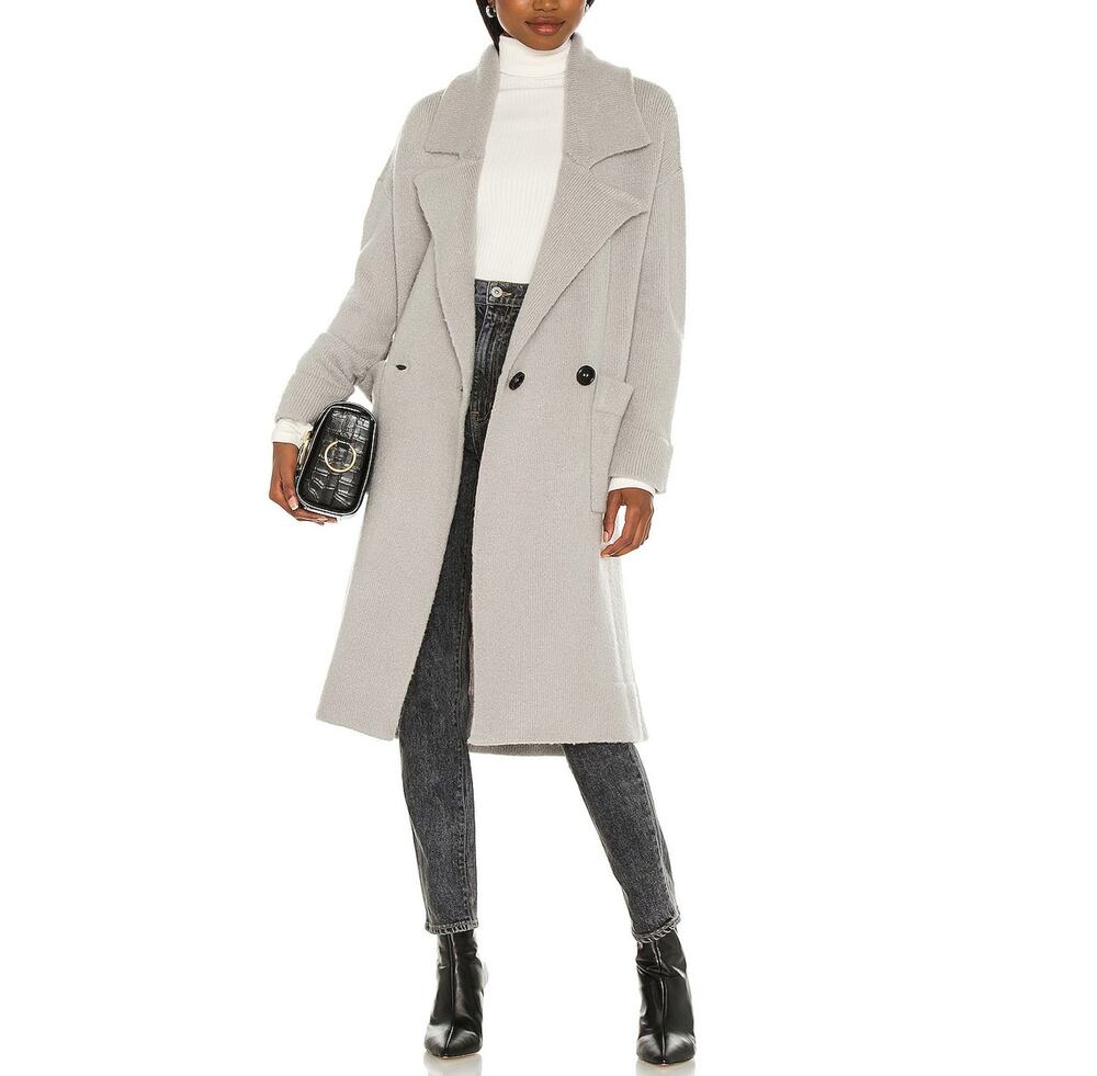 Show Me Your MuMu Cozy Grey Melrose Sweater Jacket Size S